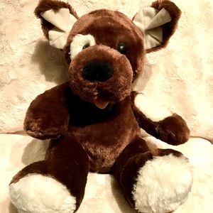Build-A-Bear Brown Patch Dog Plush